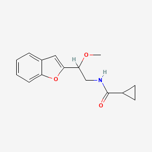 molecular formula C15H17NO3 B2537881 N-[2-(1-benzofuran-2-yl)-2-methoxyethyl]cyclopropanecarboxamide CAS No. 2034291-45-5
