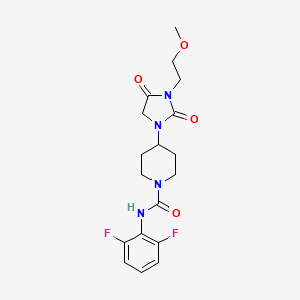 molecular formula C18H22F2N4O4 B2537882 N-(2,6-difluorophenyl)-4-[3-(2-methoxyethyl)-2,4-dioxoimidazolidin-1-yl]piperidine-1-carboxamide CAS No. 2194847-93-1