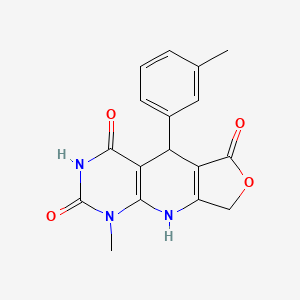 13-Methyl-8-(3-methylphenyl)-5-oxa-2,11,13-triazatricyclo[7.4.0.0^{3,7}]trideca-1(9),3(7)-diene-6,10,12-trione
