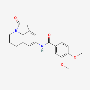 3,4-dimethoxy-N-(2-oxo-2,4,5,6-tetrahydro-1H-pyrrolo[3,2,1-ij]quinolin-8-yl)benzamide