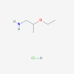 molecular formula C5H14ClNO B2537898 2-Ethoxy-propylamine hydrochloride CAS No. 1184979-76-7; 88183-49-7