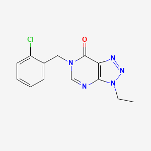 6-(2-chlorobenzyl)-3-ethyl-3H-[1,2,3]triazolo[4,5-d]pyrimidin-7(6H)-one