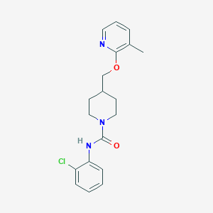 molecular formula C19H22ClN3O2 B2537913 N-(2-chlorophenyl)-4-{[(3-methylpyridin-2-yl)oxy]methyl}piperidine-1-carboxamide CAS No. 2380033-93-0