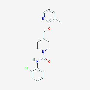 molecular formula C19H22ClN3O2 B2537913 N-(2-Chlorophenyl)-4-[(3-methylpyridin-2-yl)oxymethyl]piperidine-1-carboxamide CAS No. 2380033-93-0