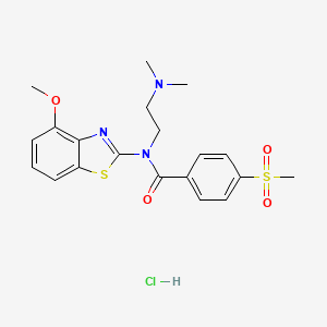 N-(2-(dimethylamino)ethyl)-N-(4-methoxybenzo[d]thiazol-2-yl)-4-(methylsulfonyl)benzamide hydrochloride