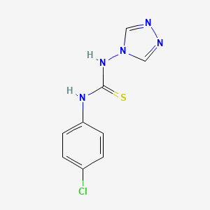 molecular formula C9H8ClN5S B2537927 N-(4-chlorophenyl)-N'-(4H-1,2,4-triazol-4-yl)thiourea CAS No. 5102-35-2