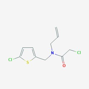 B2537955 2-chloro-N-[(5-chlorothiophen-2-yl)methyl]-N-prop-2-enylacetamide CAS No. 851176-39-1
