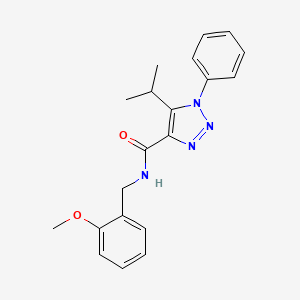 molecular formula C20H22N4O2 B2537970 N-[(2-methoxyphenyl)methyl]-1-phenyl-5-(propan-2-yl)-1H-1,2,3-triazole-4-carboxamide CAS No. 954761-30-9
