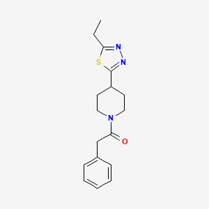 molecular formula C17H21N3OS B2537974 1-(4-(5-乙基-1,3,4-噻二唑-2-基)哌啶-1-基)-2-苯乙酮 CAS No. 1170206-75-3