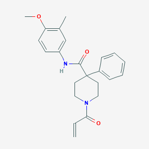 N-(4-Methoxy-3-methylphenyl)-4-phenyl-1-prop-2-enoylpiperidine-4-carboxamide