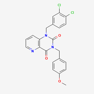 molecular formula C22H17Cl2N3O3 B2537981 1-(3,4-dichlorobenzyl)-3-(4-methoxybenzyl)pyrido[3,2-d]pyrimidine-2,4(1H,3H)-dione CAS No. 923166-20-5