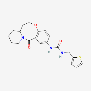 1-(13-Oxo-6,7,7a,8,9,10,11,13-octahydrobenzo[b]pyrido[1,2-e][1,5]oxazocin-2-yl)-3-(thiophen-2-ylmethyl)urea
