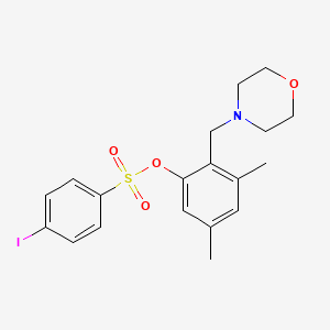 molecular formula C19H22INO4S B2537988 3,5-Dimethyl-2-(morpholinomethyl)phenyl 4-iodobenzenesulfonate CAS No. 860649-25-8