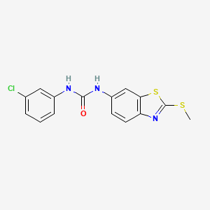 molecular formula C15H12ClN3OS2 B2537989 1-(3-氯苯基)-3-(2-(甲硫基)苯并[d]噻唑-6-基)脲 CAS No. 476281-27-3