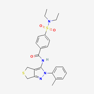 4-(N,N-diethylsulfamoyl)-N-(2-(o-tolyl)-4,6-dihydro-2H-thieno[3,4-c]pyrazol-3-yl)benzamide