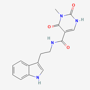molecular formula C16H16N4O3 B2538017 N-(2-(1H-indol-3-yl)ethyl)-3-methyl-2,4-dioxo-1,2,3,4-tetrahydropyrimidine-5-carboxamide CAS No. 1351611-08-9
