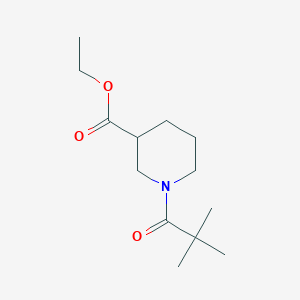 molecular formula C13H23NO3 B2538054 Ethyl 1-(2,2-dimethylpropanoyl)piperidine-3-carboxylate CAS No. 774184-77-9