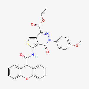 B2538116 ethyl 3-(4-methoxyphenyl)-4-oxo-5-(9H-xanthene-9-carboxamido)-3,4-dihydrothieno[3,4-d]pyridazine-1-carboxylate CAS No. 851977-78-1