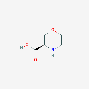 molecular formula C5H9NO3 B025382 (R)-morpholine-3-carboxylic acid CAS No. 106825-81-4