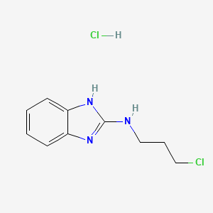 molecular formula C10H13Cl2N3 B2538214 N-(3-Chloropropyl)-1H-1,3-benzodiazol-2-amine hydrochloride CAS No. 2288710-59-6