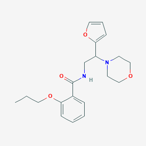 molecular formula C20H26N2O4 B253830 N-[2-(furan-2-yl)-2-(morpholin-4-yl)ethyl]-2-propoxybenzamide 