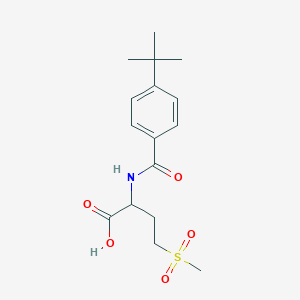 molecular formula C16H23NO5S B2538335 2-[(4-Tert-butylphenyl)formamido]-4-methanesulfonylbutanoic acid CAS No. 1032040-46-2