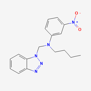 molecular formula C17H19N5O2 B2538364 N-(1H-1,2,3-Benzotriazol-1-ylmethyl)-N-butyl-3-nitroaniline CAS No. 129882-03-7