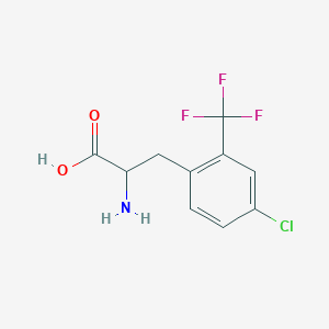 molecular formula C10H9ClF3NO2 B2538397 2-Amino-3-(4-chloro-2-(trifluoromethyl)phenyl)propanoic acid CAS No. 1259965-55-3