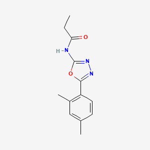 molecular formula C13H15N3O2 B2538452 N-[5-(2,4-dimethylphenyl)-1,3,4-oxadiazol-2-yl]propanamide CAS No. 891113-07-8