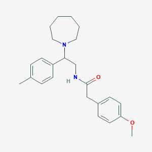 molecular formula C24H32N2O2 B253847 N-[2-(azepan-1-yl)-2-(4-methylphenyl)ethyl]-2-(4-methoxyphenyl)acetamide 