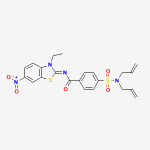 (Z)-4-(N,N-diallylsulfamoyl)-N-(3-ethyl-6-nitrobenzo[d]thiazol-2(3H)-ylidene)benzamide