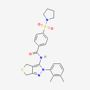 N-(2-(2,3-dimethylphenyl)-4,6-dihydro-2H-thieno[3,4-c]pyrazol-3-yl)-4-(pyrrolidin-1-ylsulfonyl)benzamide