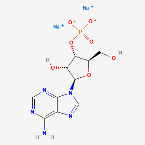 molecular formula C10H12N5O7P B2538653 Sodium (2R,3S,4R,5R)-5-(6-amino-9H-purin-9-yl)-4-hydroxy-2-(hydroxymethyl)tetrahydrofuran-3-yl phosphate CAS No. 4958-39-8
