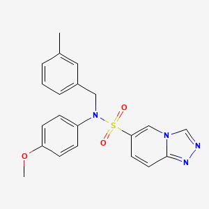 molecular formula C21H20N4O3S B2538697 N-(4-methoxyphenyl)-N-[(3-methylphenyl)methyl]-[1,2,4]triazolo[4,3-a]pyridine-6-sulfonamide CAS No. 1251577-08-8