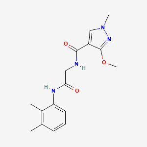 molecular formula C16H20N4O3 B2538709 N-(2,3-dimethylphenyl)-2-[(3-methoxy-1-methyl-1H-pyrazol-4-yl)formamido]acetamide CAS No. 1351607-80-1
