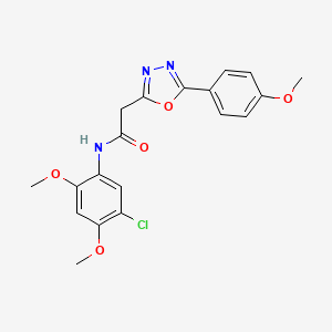 molecular formula C19H18ClN3O5 B2538767 N-(5-chloro-2,4-dimethoxyphenyl)-2-[5-(4-methoxyphenyl)-1,3,4-oxadiazol-2-yl]acetamide CAS No. 1251605-60-3