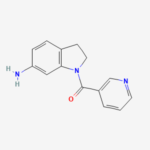 molecular formula C14H13N3O B2538779 (6-Aminoindolin-1-yl)(pyridin-3-yl)methanone CAS No. 927997-04-4