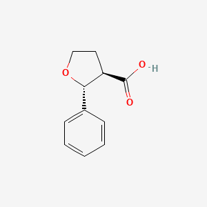 molecular formula C11H12O3 B2538789 rac-(2r,3r)-2-phenyloxolane-3-carboxylic acid CAS No. 1909288-16-9