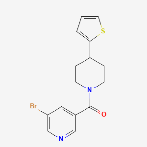 B2538817 (5-Bromopyridin-3-yl)(4-(thiophen-2-yl)piperidin-1-yl)methanone CAS No. 1797290-54-0