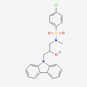 molecular formula C22H21ClN2O3S B2538848 N-[3-(9H-carbazol-9-yl)-2-hydroxypropyl]-4-chloro-N-methylbenzene-1-sulfonamide CAS No. 325986-35-4