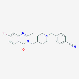 4-[[4-[(7-Fluoro-2-methyl-4-oxoquinazolin-3-yl)methyl]piperidin-1-yl]methyl]benzonitrile