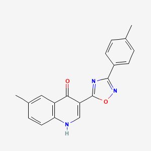 6-methyl-3-(3-(p-tolyl)-1,2,4-oxadiazol-5-yl)quinolin-4(1H)-one