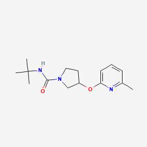 molecular formula C15H23N3O2 B2538949 N-tert-butyl-3-[(6-methylpyridin-2-yl)oxy]pyrrolidine-1-carboxamide CAS No. 1904218-24-1