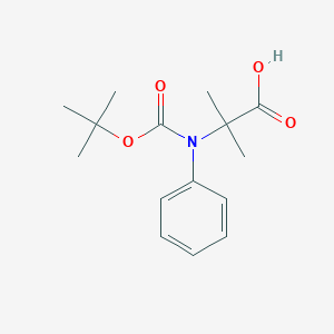 B2538979 2-Methyl-2-[N-[(2-methylpropan-2-yl)oxycarbonyl]anilino]propanoic acid CAS No. 2248289-59-8