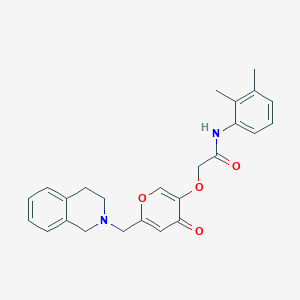 molecular formula C25H26N2O4 B2538992 N-(2,3-dimethylphenyl)-2-({4-oxo-6-[(1,2,3,4-tetrahydroisoquinolin-2-yl)methyl]-4H-pyran-3-yl}oxy)acetamide CAS No. 898440-76-1