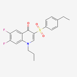 molecular formula C20H19F2NO3S B2539011 3-(4-Ethyl-benzenesulfonyl)-6,7-difluoro-1-propyl-1H-quinolin-4-one CAS No. 902299-38-1