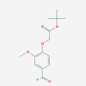 molecular formula C14H18O5 B2539052 Tert-butyl 2-(4-formyl-2-methoxyphenoxy)acetate CAS No. 179002-91-6