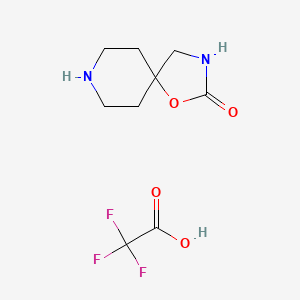 molecular formula C9H13F3N2O4 B2539066 1-Oxa-3,8-diazaspiro[4.5]decan-2-one trifluoroacetate CAS No. 2138098-58-3