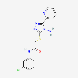2-{[4-amino-5-(pyridin-2-yl)-4H-1,2,4-triazol-3-yl]sulfanyl}-N-(3-chlorophenyl)acetamide