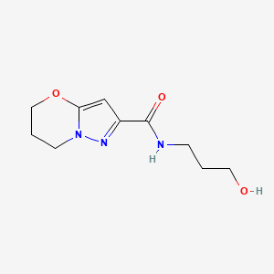 N-(3-hydroxypropyl)-6,7-dihydro-5H-pyrazolo[5,1-b][1,3]oxazine-2-carboxamide